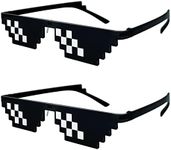 2 Pcs Thug Life Glasses Pixel Sungl