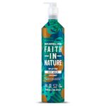 Faith In Nature 500ml Metal Bottle Natural Coconut Body Wash, Hydrating, Vegan and Cruelty Free, No SLS or Parabens