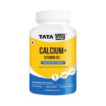 Tata 1mg Calcium + Vitamin D3, Zinc, Magnesium and Alfalfa Tablet Help In Joint Support, Bones Health, Energy Support for Men & Women (Pack of 120 Tablets)