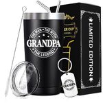 SpenMeta Grandpa Gifts - Gift for Grandfather from Grandchildren - Grandpa The Man The Myth The Legend - Great Christmas, Fathers Day Presents for Granddad, 20oz Grandpa Tumbler