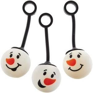 Baker Ross FX607 Snowman Swing Balls - Pack of 6, Christmas Party Bag Fillers for Kids