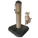 Cat scratching post | 42 cm cat tree for indoor cats | play towers & trees for cats | Cat toy | cats bed | cat tower (22 x 22 x 32 Grey)