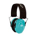 Walker's Razor Compact Passive Youth & Women's Noise-Blocking Hunting Gun Range Shooting Hearing Protection Muff, Comfort Headband w/Metal Wire Frame, Teal