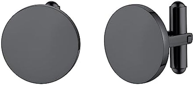 FindChic Gemelos Redondos Negros Gemelos para Camisas de Hombre Acero Inoxidable Regalo Boda para Novios