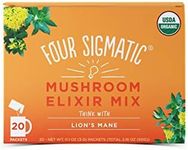 Four Sigmatic Four Sigmatic Organic Mushroom Elixir Mix with Lion's Mane and Antioxidants for Concentration + Focus, Vegan, Paleo, 0.1 Ounce (20 Count)