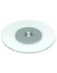 QWORK® Tempered Glass Lazy Susan Rotating Serving Plate, Swivel Turntable, 70 cm / 27"