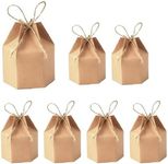 50Pcs Xmas Candy Gift Box Bag Pillow Favor Kraft Paper Gift Favour Wedding Party with Elegant Design