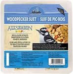 Heath Woodpecker Suet Cake, 5.2in, 10oz, 12 Pack - Blend Attracts Woodpeckers & Songbirds, No Melt