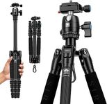 SIRUI Carbon Fiber Traveler 5CX Tripod 52″ Lightweight Compact Camera Tripod with Ball Head and Arca Swiss Plate, Load Up to 6kg/13.2lbs