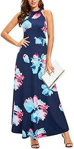 STYLEWORD Women's 2025 Fashion Maxi Summer Hawaiian Beach Floral Spring Sundress Off Shoulder Elegant A-Line Long Dress Trendy(Floral05,XL)