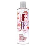 Lube Life Water-Based Strawberry Flavoured Lubricant, Personal Lube for Men, Women and Couples, Made Without Added Sugar, 8 Fl Oz (240 mL)