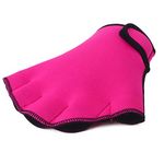 Swim Gloves Aquatic Fitness Water Resistance Aqua Fit Workout Fitness Gear Webbed Training Gloves Aquatic Gloves for Helping Upper Body Resistance for Men Women Youth Pink