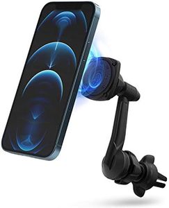Ringke Power Clip Wing Magnetic Air Vent Phone Holder Car Mount 360° Rotation Long Reach Neck PC Double Knob Technology for Smartphone, Tablet, and Other Handheld Devices - Black