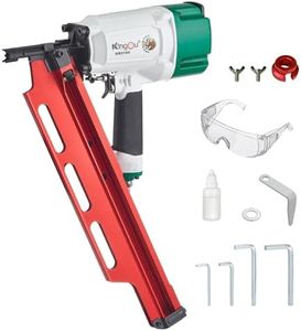 KingOu Mexican Style NR2190 21 Degree Plastic Strip Framing Nailer Aluminum Magazine Framing Nail Gun Covers NR83A2 Pistola De Framing All Function