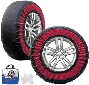 JIANLEI Automotive Snow Socks Tire Chains-Tire Snow Socks for Car, SUV, & Pickup, Textile Snow Chain, Easy to Install- Winter Tire Chain Traction Device(KE79)