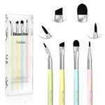 Fine eyeshadow brush 4 Pcs Eyeliner Brush Eyeshadow Brush Set Angled Eyeliner Brush Fine Point Brush Precision Eye All Over Shader, Tapered Soft Blender Eyebrow Brush Eye Brush Set