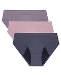 Neione Period Underwear Menstrual Panties Moderate Flow Breathable Modal Hipster Women Postpartum Undies 3 Pack Amorio XL