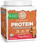 Sunwarrior Vegan Organic Protein Powder Plant-Based Protein USDA| BCAA Amino Acids Hemp Seed Soy Free Dairy Free Gluten Free Synthetic Free Non-GMO | Gingerbread Flavored 15 Servings | WarriorBlend