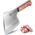 Dream Reach Meat Cleaver Knife Heavy Duty Bone Chopper High Carbon Steel Butcher Axe Bone Cutting Knife Hand Forged Butcher Knife for Kitchen Outdoor BBQ