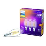 Philips Ultra Definition LED 40W Chandelier CanBase Soft White Warm Glow Glass Clear 3-Pack LED Light Bulb