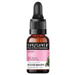 Soulflower Rosemary Essential Oil for Hair Growth, Hair Fall Control, Nourishment & Strengthens, Skin Care| Clinically Proven and Ecocert Certified Organic 100% Pure & Natural Undiluted, 15ml
