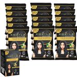 Kokila Unisex Hair Color Shampoo Enriched With Almond Oil in Just 5 Minute, Long-Lasting Instant Hair Color Black Pack of 15 (18ML Each)