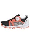 adidas Terrex Agravic BOA Trail Running Shoes, core Black/Crystal White/Impact Orange, 4 UK