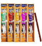 *NEW* CASE OF 50 MIXED VARIETY VITAKRAFT DOG BEEF STICKS 5 FLAVOURS SOFT MEATY DOG TREAT STICKS