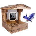 iTODOS Bird Feeder Camera Case Compatible with Blink Outdoor Camera (XT4/XT3/XT2/XT),Watch Birds On Your Phone,Natural Wooden Handcraft Close to Nature,Gift for Bird Lover-(Camera NOT Included)