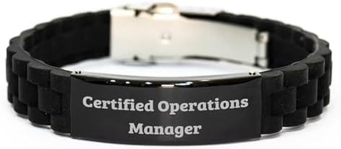 CUCOLUS Operations Manager Gifts, Funny Quote 'Certified to Manage' Glide lock Clasp Black Stainless Steel Silicone Men's Watch, Father's Day Unique Gifts from Family