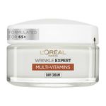 L'Oreal Paris Wrinkle Expert Anti Wrinkle 65+ Day Cream, Moisturiser provides Daily Hydration & Targets Signs of Ageing, Wrinkles Appear Reduced & Skin Feel Firmer, 50ml