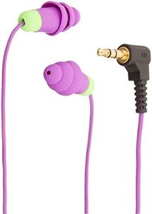 Plugfones Basic Earplug-Earbud Hybrid - Noise Reducing Earphones - Purple