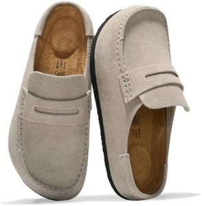 Project Cloud 100% Genuine Leather Clogs for Women Footwear 2026 Grey Suede