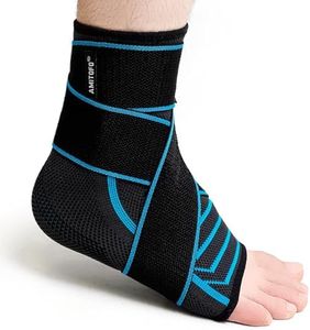 PUTUO Chevillère Entorse Attelle de Cheville: Chaussettes de Maintien Sport Chevillère pour Hommes Femmes - Orthèse Cheville Réglable pour Tendinite et Protection Tendon d'Achille Bleu 1 Pièce 39-42