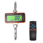 Digital Crane Scale, 1500kg 3000lb Heavy Duty Electronic Industrial Hanging Scale, Mini Weighing Scale with Remote Control LED Display for Farm