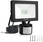 MEIKEE Security Lights with Motion Sensor 15W PIR Light Super Bright 1200 Lumen LED Sensor Flood Lights Outdoor IP66 Waterproof Daylight White Wall Light Perfect for Garage Garden Forecourt Hallway