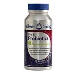 Silver Lining Pre & Probiotics + Digestive Enzymes | 50 Billion CFU/Active Cells | Digestion, Gut Health & Immune Function Support, Reduces Bloating | Shelf-Stable Formula | 60 Servings (120 Capsules)