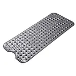 AmazerBath Clear Black Bathtub Mat Non Slip Bath Mat for Tub, 40 x 16 Inches Bath & Shower Safety Mats with Suction Cups and Drain Holes, Extra Large Shower Mat