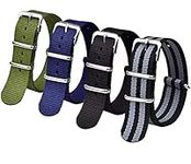 Ritche 20mm Nylon Straps Nylon Watch Bands Compatible with Timex Weekender Watch for Men Women (4 Packs)