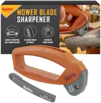 Smith’s 50603 Handheld Lawn Mower Blade Sharpener - Oversized Handle & Large Safety Guard - Durable Plastic - Easy to Use - Wire Cleaning Brush - Preset Carbide Blade - Gardening Lawn Care Tools