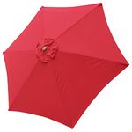 Yescom 9' Patio Umbrella Replacement Canopy 6 Rib Outdoor Yard Deck Cover Top Color Opt