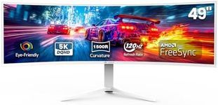 CRUA 49" White Curved Monitor | DQH