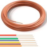 Thermostat Wire 18/7 - Brown - Solid Copper 18 Gauge, 7 Conductor - CL2 (UL Listed) CMR Riser Rated (CL3) - Residential, Commercial and Industrial Rated - 18-7, 25 Feet