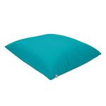 rucomfy Beanbags Square Floor Cushion Large Indoor/Outdoor Bean bag - Use As Large Pillow or Chair - Water Resistant and Durable - L70cm x W70cm (Turquoise)