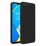 LIRAMARK Silicone Soft Back Cover Case for Realme C2 (Black)