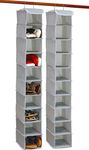 SimpleHouseware 2 Pack 10 Shelves Hanging Shoes Organizer Holder for Closet, Grey