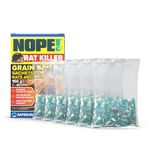 NOPE! Rat Poisoning Super Strength 6 x 25g | Rat & Mouse Killer Grain Bait, Single Feed, Quick-Acting for Indoor & Outdoor in All Weather