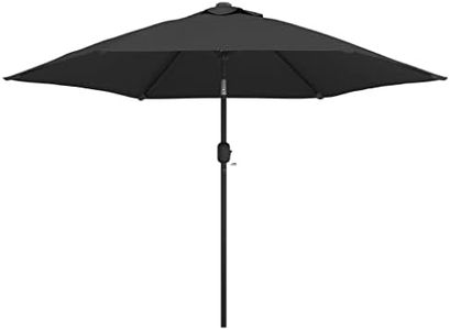 vidaXL Outdoor Parasol with Metal Pole UV Resistant Anti Fade Umbrella Sun Shade Awning Yard Patio Balcony Garden Anthracite 300x245cm Steel