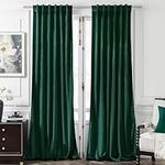 Timeper Green Velvet Curtains 84 in