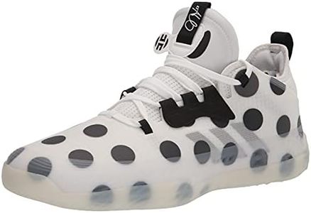 adidas Unisex-Adult Harden Vol. 5 Futurenatural Basketball Shoe, White/Black/Crystal White, 9.5 Women/8.5 Men